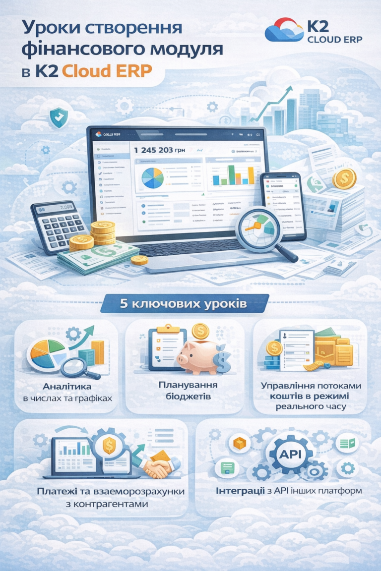 Уроки створення фінансового  модуля в K2 ERP: повний гід по K2 ERP для вашого бізнесу