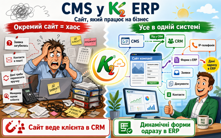CMS у K2 ERP: повний гід по K2 ERP для вашого бізнесу