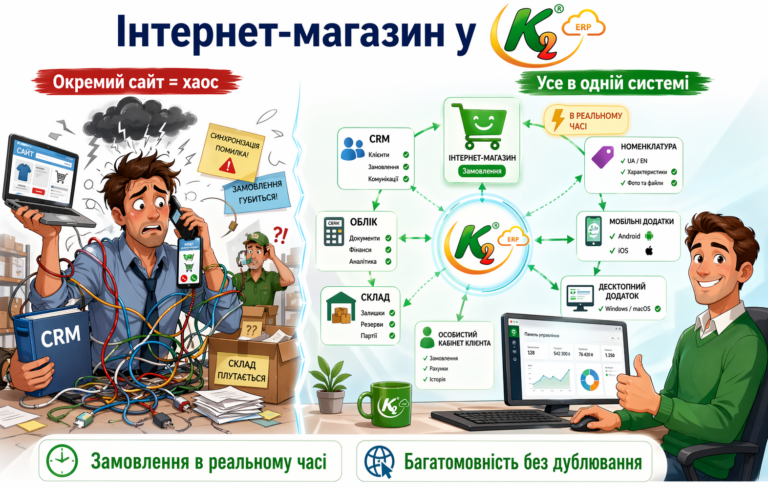 Інтернет-магазин у K2 ERP: повний гід по K2 ERP для вашого бізнесу