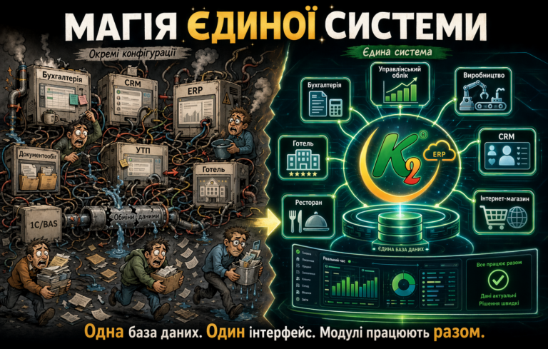 Магія єдиної системи: повний гід по K2 ERP для вашого бізнесу