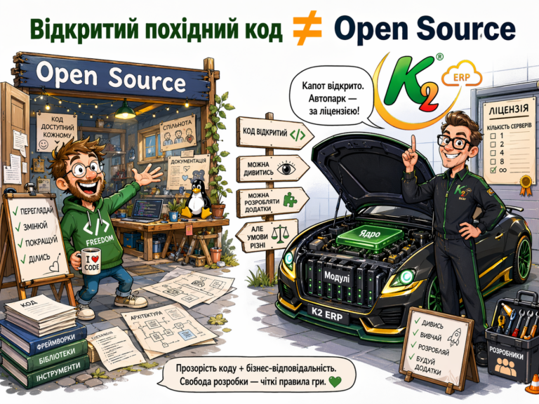 Відкритий похідний код, Open Source і K2 ERP: повний гід по K2 ERP для вашого бізнесу