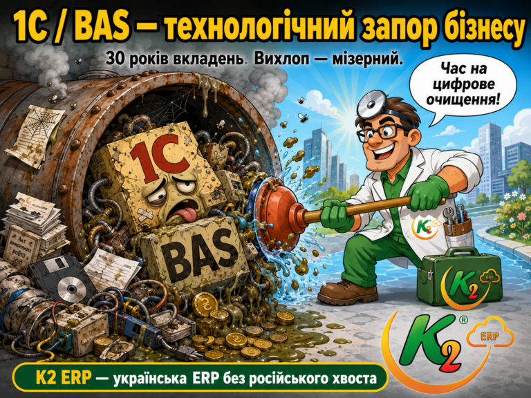 1С/BAS: повний гід по K2 ERP для вашого бізнесу