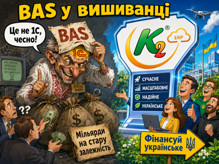 BAS у вишиванці, або 1С, яка сходила на ребрендинг: повний гід по K2 ERP для вашого бізнесу